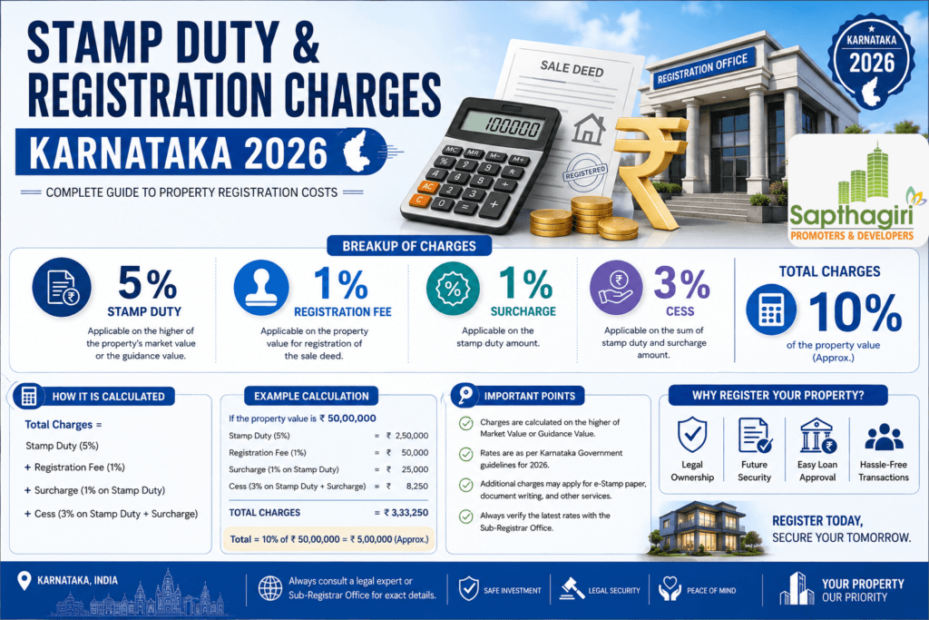 Stamp Duty and Registration Charges Explained - Sapthagiri Promoters