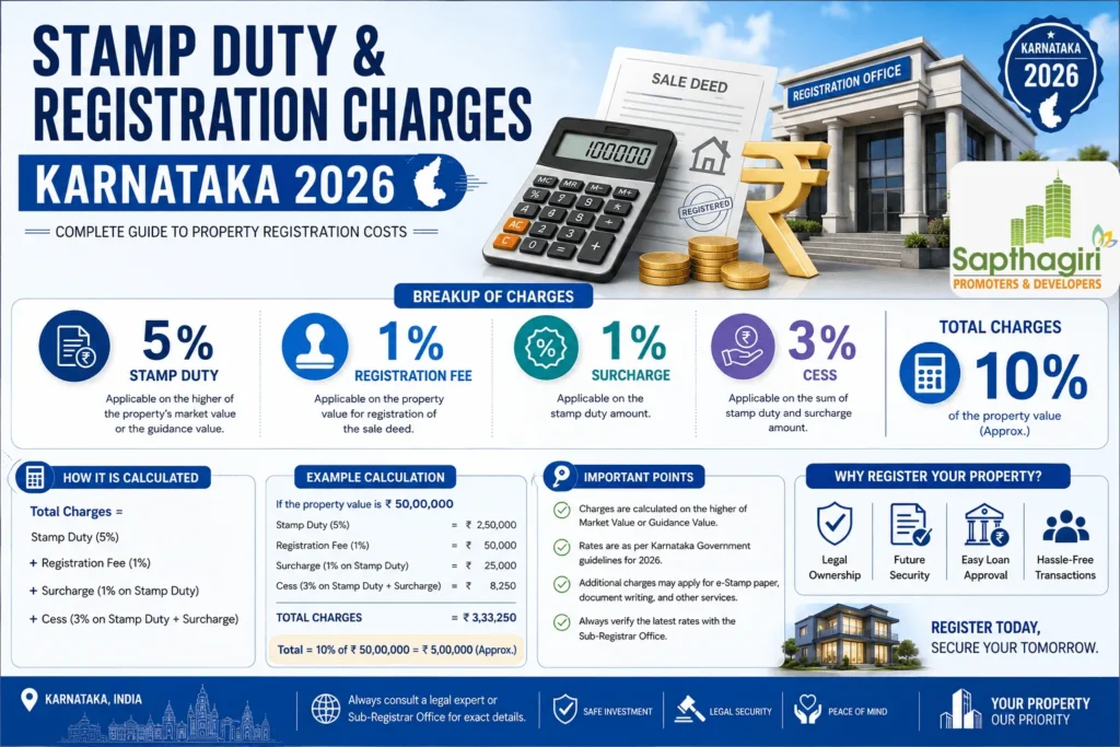 Stamp Duty and Registration Charges Explained - Sapthagiri Promoters