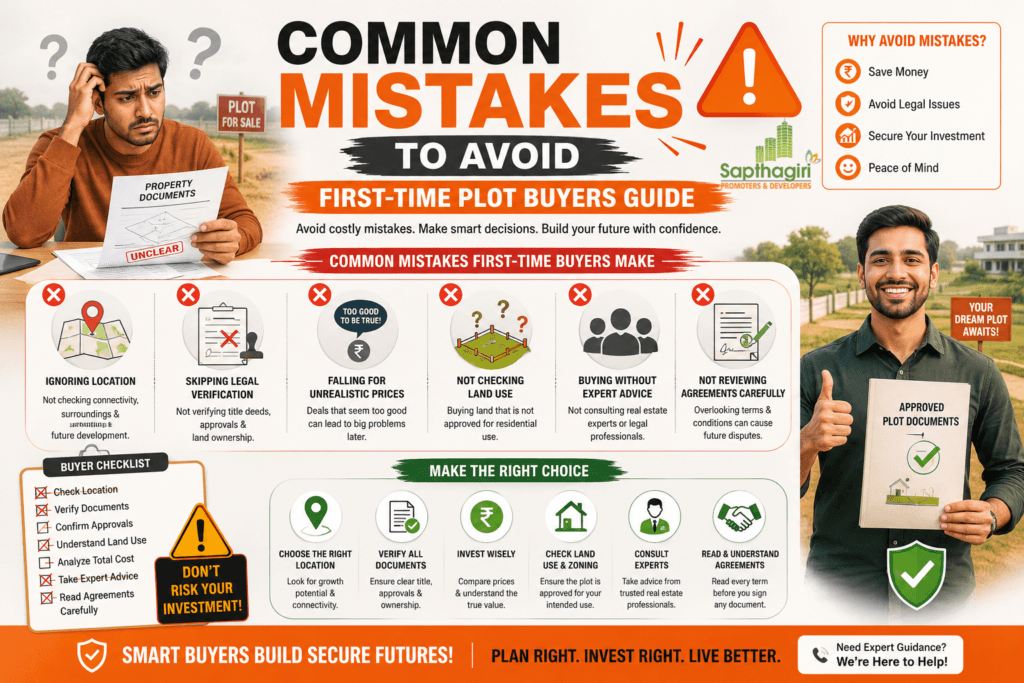 Common Mistakes First-Time Plot Buyers Make - Sapthagiri Promoters