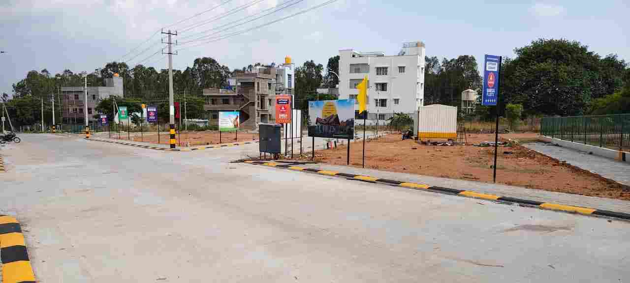 Location map and connectivity routes near plots in Doddaballapura Road Nelamangala